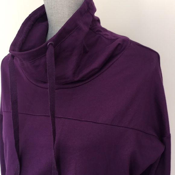 Fabletics Europa Drawstring Cowl Hi-lo Hem Pullover Sweatshirt, size Small 💜 - Picture 5 of 11